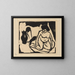 Nude girl in the bath - Ernst Ludwig Kirchner — framed artwork on a wall