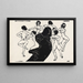Nude dancing around a shadow - Ernst Ludwig Kirchner — framed artwork on a wall