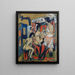 Nude in studio painting - Ernst Ludwig Kirchner — framed artwork on a wall