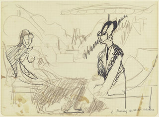 People on the chaise longue - Ernst Ludwig Kirchner — artwork view