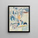 Sled pulled by horses with two men in high mountain - Ernst Ludwig Kirchner — framed artwork on a wall