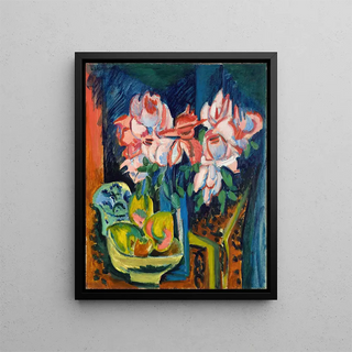 Roses roses - Ernst Ludwig Kirchner — framed artwork on a wall