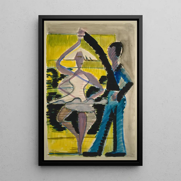 Danseuse en pirouette - Ernst Ludwig Kirchner — framed artwork on a wall
