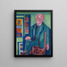 Portrait of Dr. Carl Hagemann - Ernst Ludwig Kirchner — framed artwork on a wall