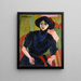 Portrait of a Woman - Ernst Ludwig Kirchner — framed artwork on a wall