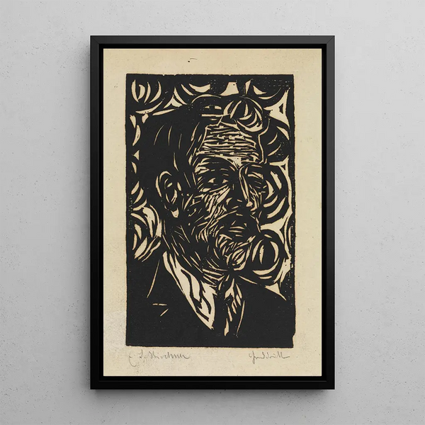 Portrait of Max Pechstein - Ernst Ludwig Kirchner — framed artwork on a wall