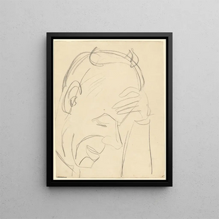 Portrait Painting - Ernst Ludwig Kirchner — framed artwork on a wall