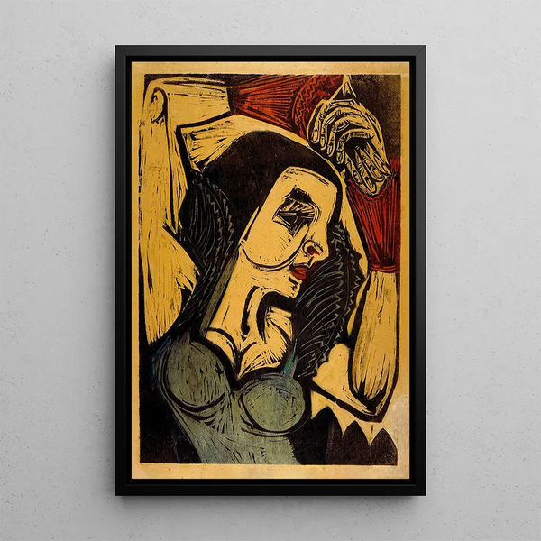 Poster by Nina Hard - Ernst Ludwig Kirchner — framed artwork on a wall