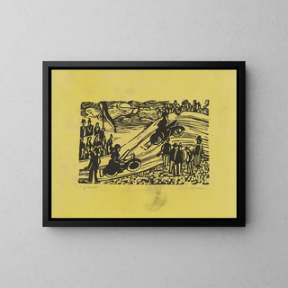 Bicycle Race - Ernst Ludwig Kirchner — framed artwork on a wall