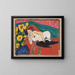 a reclining woman in a white shirt - Ernst Ludwig Kirchner — framed artwork on a wall