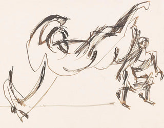 Cavalier devant un cheval renversé - Ernst Ludwig Kirchner — artwork view