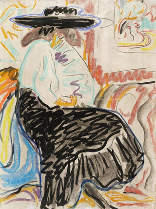 a seated woman in the studio - Ernst Ludwig Kirchner — artwork view