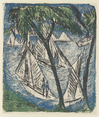 Voiliers près de Grünau - Ernst Ludwig Kirchner — artwork view