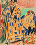 Self-portrait with model - Ernst Ludwig Kirchner — artwork view