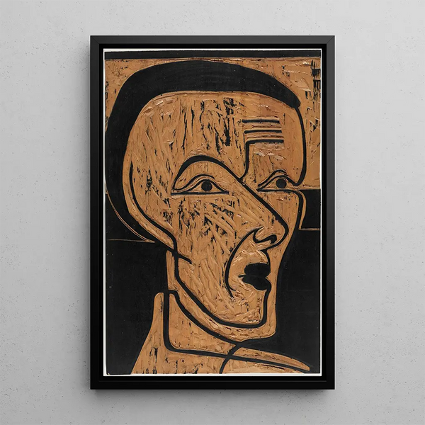 Self-portrait Drawing stock - Ernst Ludwig Kirchner — framed artwork on a wall