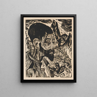 Sennkopf Martin Schmied - Ernst Ludwig Kirchner — framed artwork on a wall