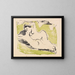 Sunbathing Painting - Ernst Ludwig Kirchner — framed artwork on a wall
