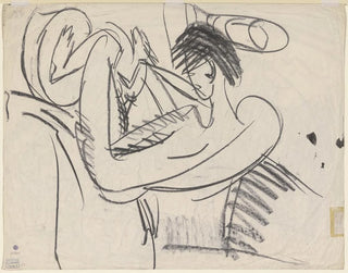 Nude Woman Sitting - Ernst Ludwig Kirchner — artwork view