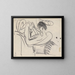 Nude Woman Sitting - Ernst Ludwig Kirchner — framed artwork on a wall