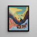 Promenade en traîneau dans la neige - Ernst Ludwig Kirchner — framed artwork on a wall