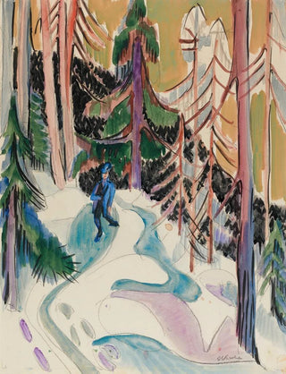 Forest Walk Painting - Ernst Ludwig Kirchner — artwork view