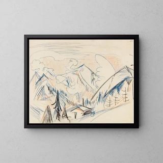 Stafelalp - Ernst Ludwig Kirchner — framed artwork on a wall