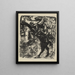 Horse rearing with rider - Ernst Ludwig Kirchner — framed artwork on a wall