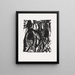 Street scene after the rain - Ernst Ludwig Kirchner — framed artwork on a wall