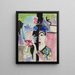 Study for Müllerkopf with flowers - Ernst Ludwig Kirchner — framed artwork on a wall
