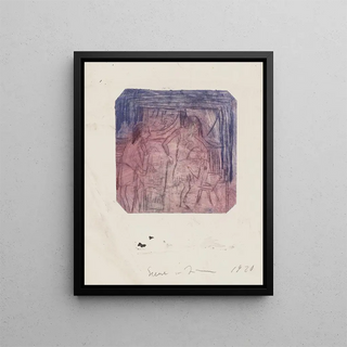 Scene in the Room - Ernst Ludwig Kirchner — framed artwork on a wall