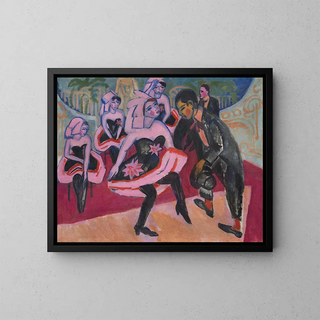 Dance at the Variety - Ernst Ludwig Kirchner — framed artwork on a wall
