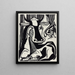 La Grande Vache Couchée Grosse Liegende Kuh - Ernst Ludwig Kirchner — framed artwork on a wall
