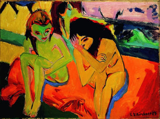 Two Girls - Ernst Ludwig Kirchner — artwork view
