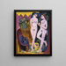 Deux nus dans une pièce - Ernst Ludwig Kirchner — framed artwork on a wall