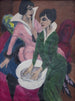 Two women near a sink The Sisters - Ernst Ludwig Kirchner — artwork view