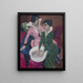 Two women near a sink The Sisters - Ernst Ludwig Kirchner — framed artwork on a wall