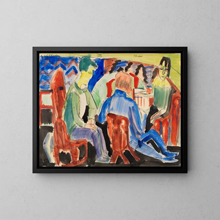 Entertainment - Ernst Ludwig Kirchner — framed artwork on a wall