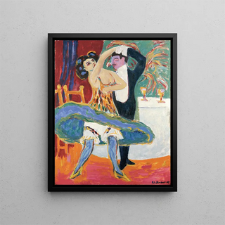 Theatre of Vaudeville English Dancing Couple - Ernst Ludwig Kirchner — framed artwork on a wall