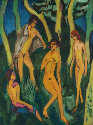 Quatre actes sous les arbres - Ernst Ludwig Kirchner — artwork view
