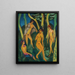 Quatre actes sous les arbres - Ernst Ludwig Kirchner — framed artwork on a wall