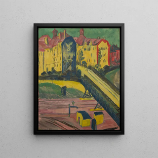 View from the Window - Ernst Ludwig Kirchner — framed artwork on a wall