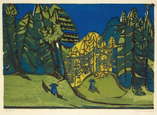 Forest Cemetery Painting - Ernst Ludwig Kirchner — artwork view