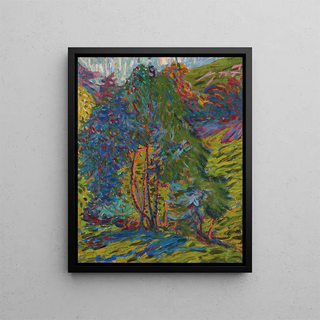 Waldstück - Ernst Ludwig Kirchner — framed artwork on a wall