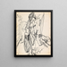 Nude Female Painting - Ernst Ludwig Kirchner — framed artwork on a wall