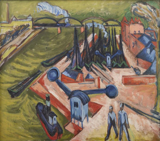 Western port painting in Frankfurt am Main - Ernst Ludwig Kirchner — artwork view