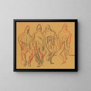 Danse Wigman - Ernst Ludwig Kirchner — framed artwork on a wall