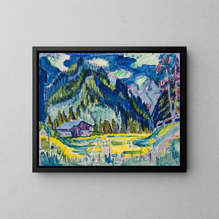 Wild Terrain Painting - Ernst Ludwig Kirchner — framed artwork on a wall