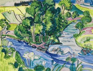 Wilderness landscape with Kirchner's house - Ernst Ludwig Kirchner — artwork view