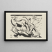 Wild Cow and Shepherd - Ernst Ludwig Kirchner — framed artwork on a wall