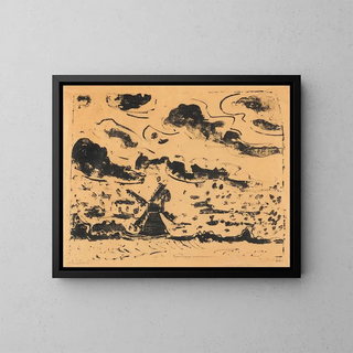 Windmill near Burg on Fehmarn - Ernst Ludwig Kirchner — framed artwork on a wall